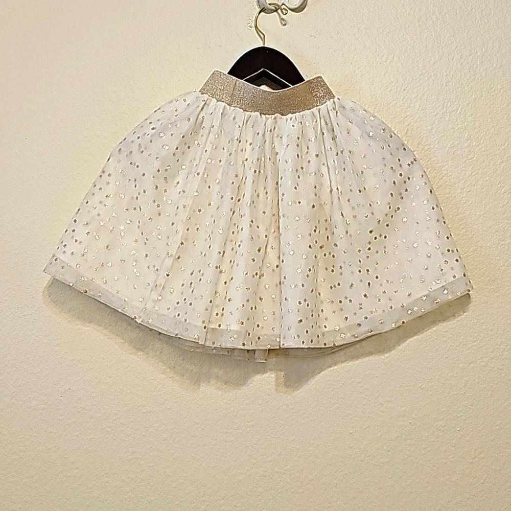 Hanna Andersson gold heart skirt tulle 90